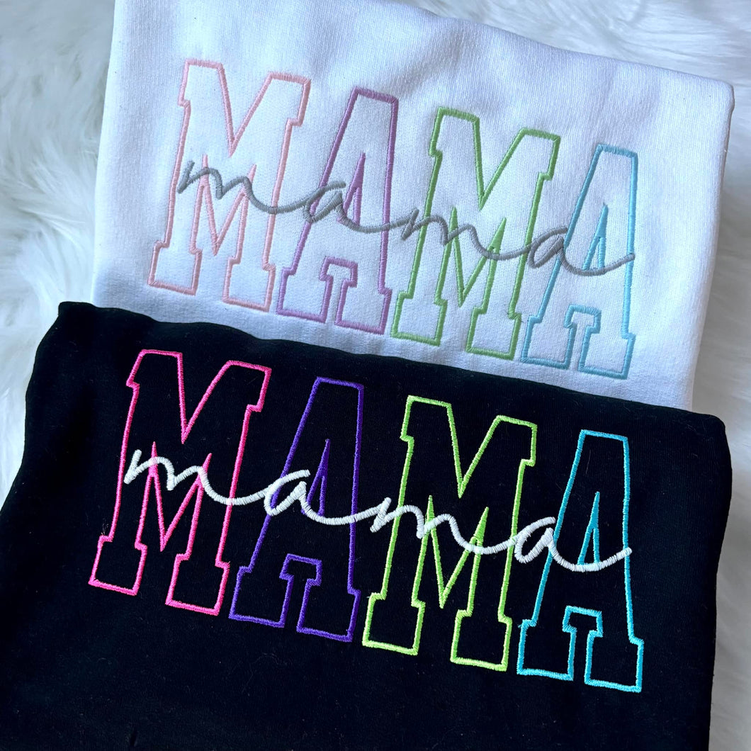 Embroidered Mama Crew