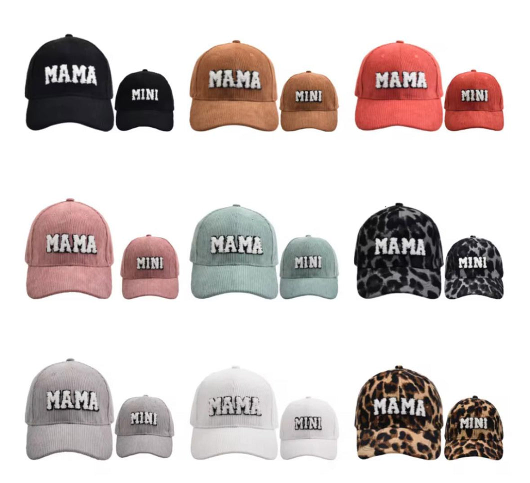Mama and Mini Ballcaps Chenille