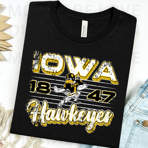 Retro Lines Iowa DTF