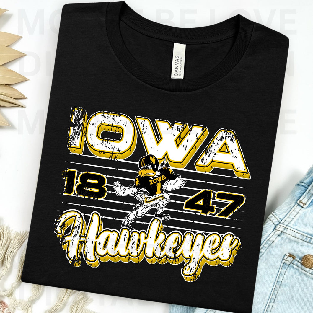 Retro Lines Iowa DTF