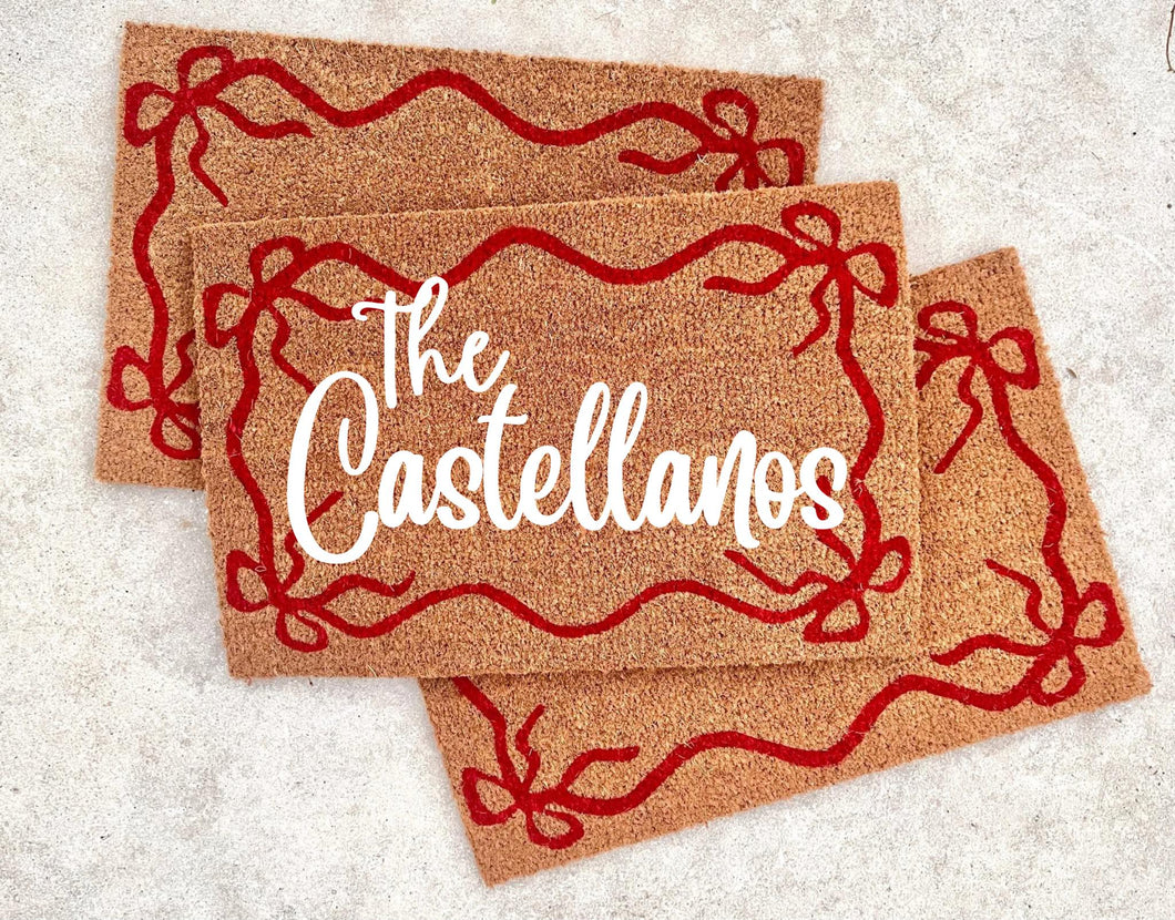 Red Bow Doormats