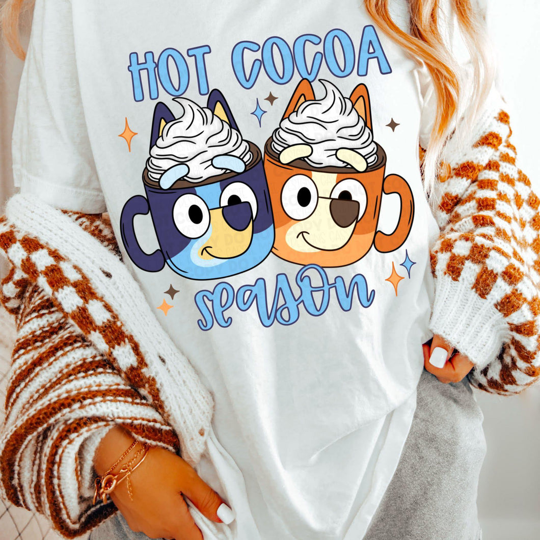 Hot cocoa Season Blue Shirt