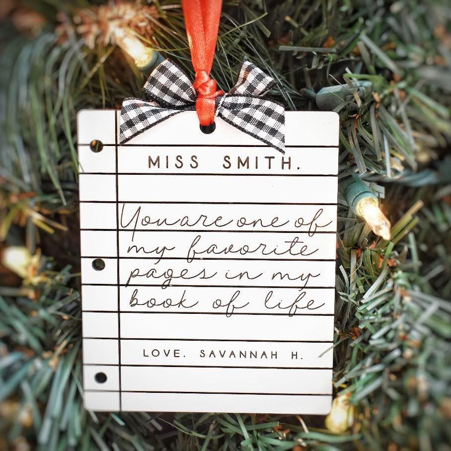 Notebook paper Ornament