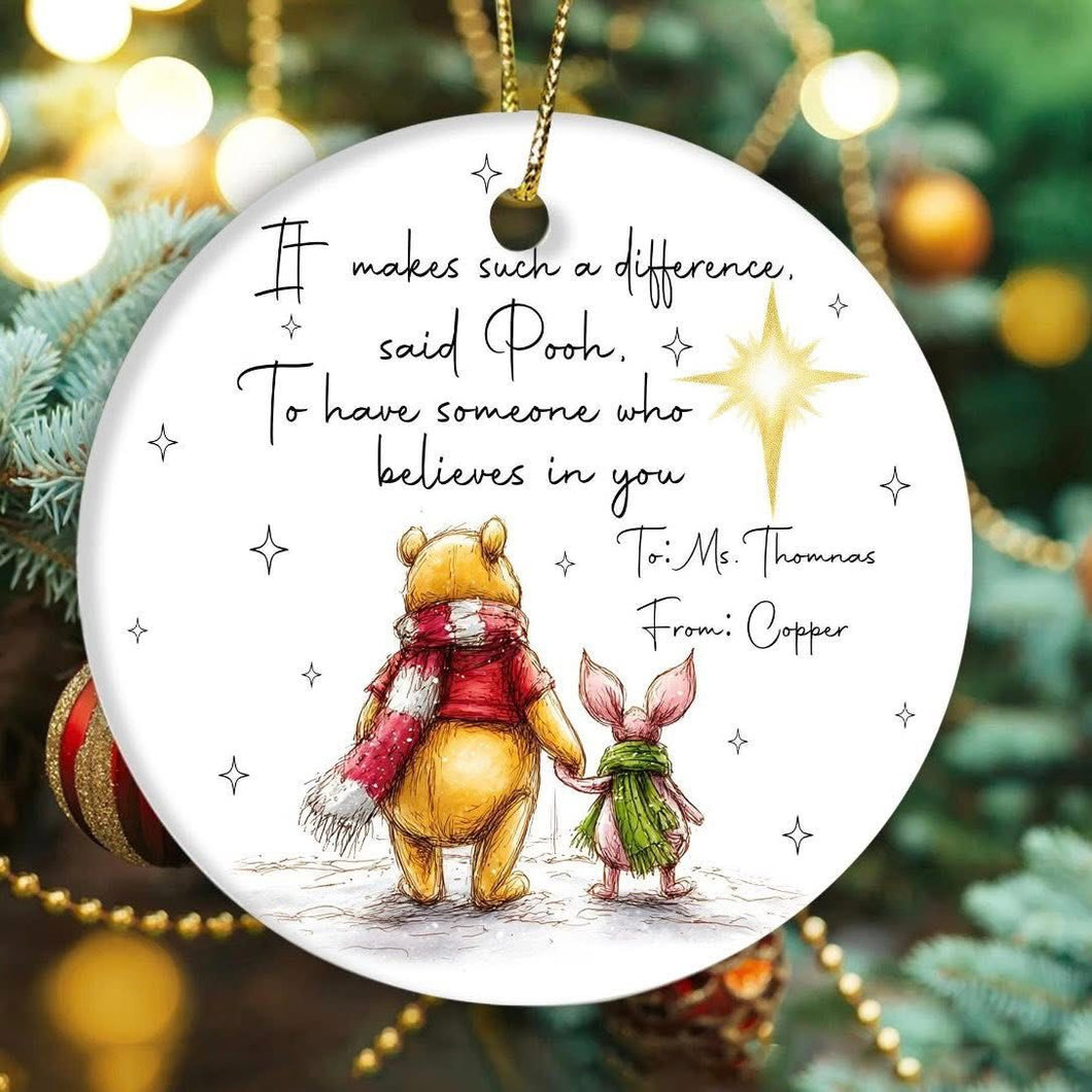 Bear Teacher Ornamnet