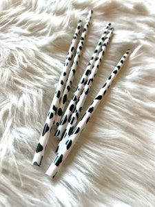 Cow Print Straws