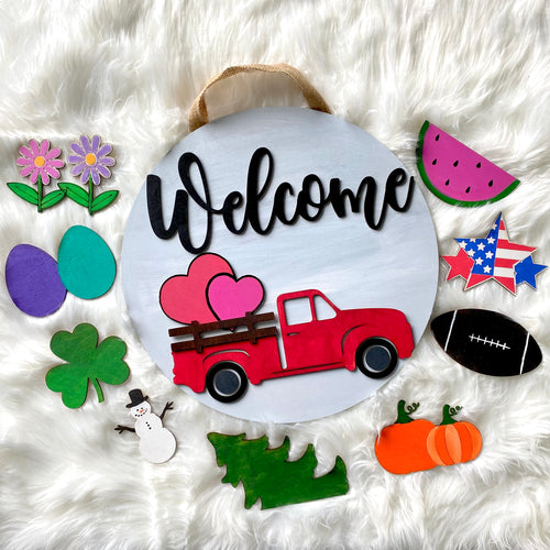 Interchangeable Truck Welcome Sign