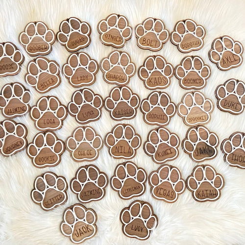 Paw print ornament